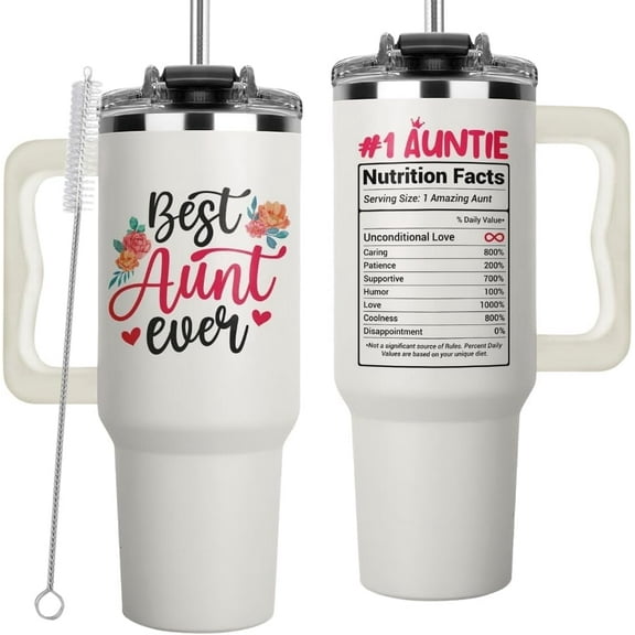 40Oz Best Aunt Ever Tumbler, Gifts for Aunt from Niece Nephew