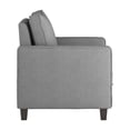 thumbnail image 4 of Pemberly Row Light Gray Durable Fabric Upholstered Contemporary Armchair, 4 of 9