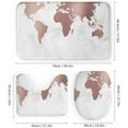 thumbnail image 3 of 4Pcs Rose Gold Marble Shower Curtain Sets, Bathroom Set Decor with Non-Slip Bath Mat, Toilet Lid Rug and Contour Mat, 72 x 72inch, 3 of 8