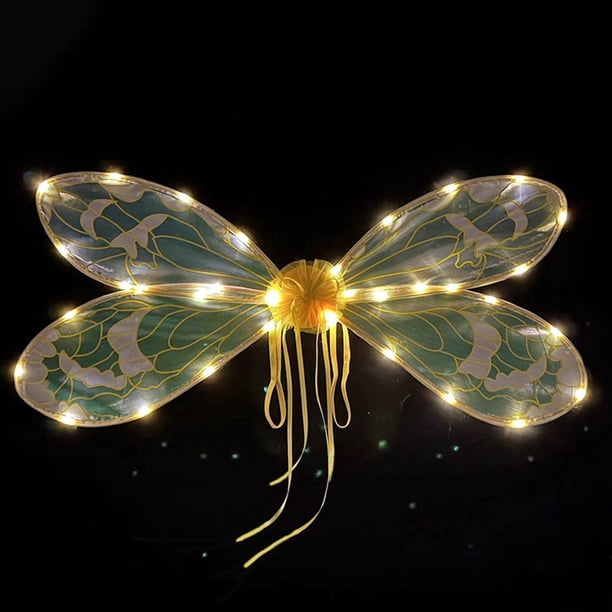 Xihbxyly Accesorios de Halloween con Luces Led Brillantes, Diseño de Hilo Colorido, Luces Led Llamativas, Cómodos de Usar, Versátiles para Fiestas y Bailes, Accesorio de Disfraz para Mujer, Tamaño 80