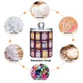 thumbnail image 6 of Yayeee 2 Pack Qtip Holder Bathroom Cotton Swab Canister with Lid Clear Dispenser Set, Purple Jam, 6 of 6
