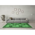 thumbnail image 3 of Ahgly Company Indoor Square Abstract Emerald Green Modern Area Rugs, 5' Square, 3 of 4