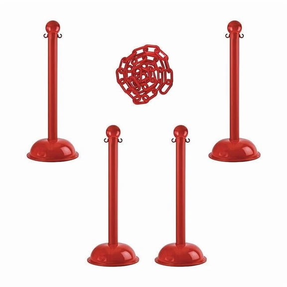 Manufacturer Varies Barrier Post Kit, Red, 41 in Post Height, Gloss 71305-4