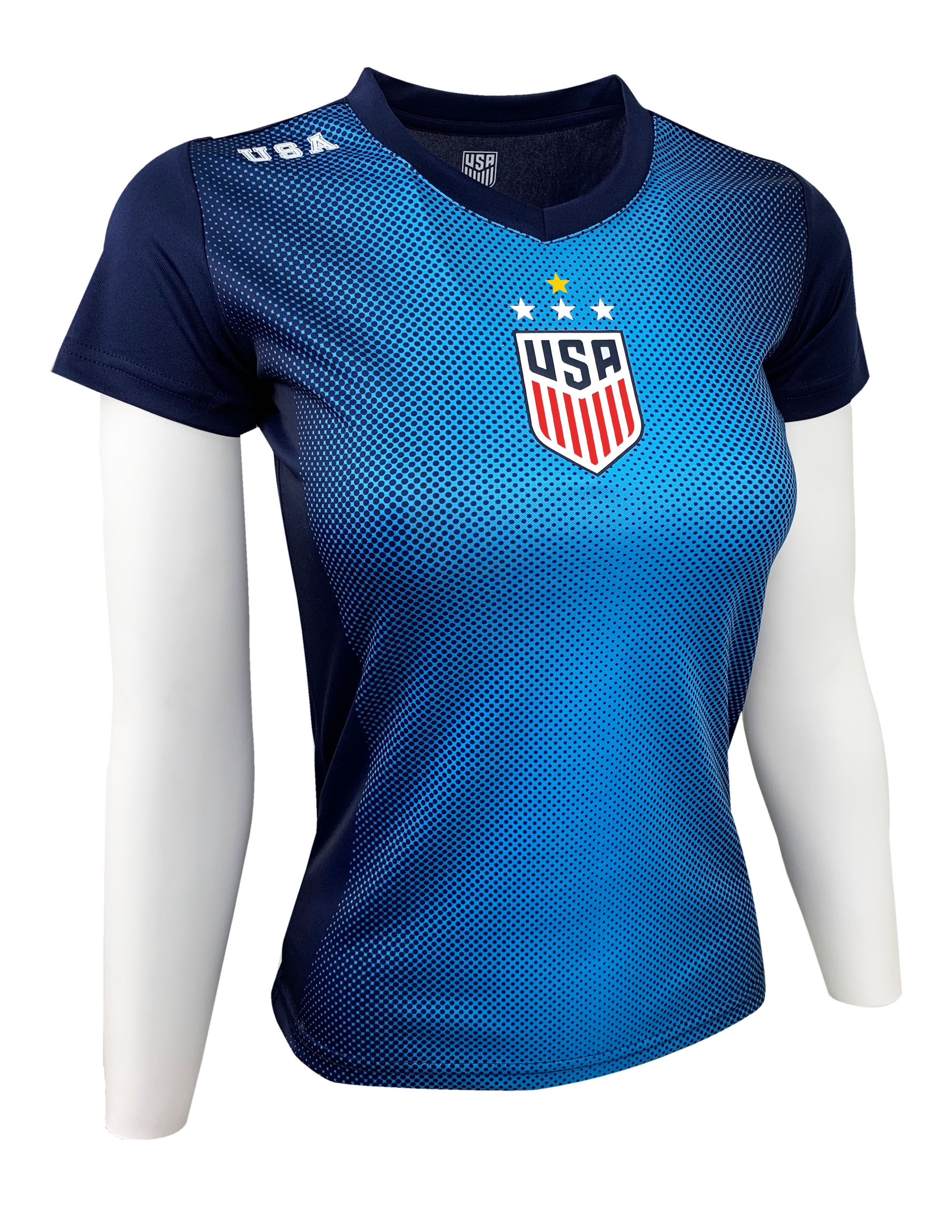 USA Soccer Women's Jersey For Girls And Adults, Licensed USA Soccer Jersey  (Fitted Jersey) (S) 