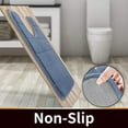 thumbnail image 4 of LAICAIW Memory Foam Toilet Bath Mat U-Shaped, 24 X 20 Inches,Soft and Comfortable, Super Water Absorption, Non-Slip, Machine Wash and Easier to Dry for Bathroom Commode Contour Rug, Denim Blue, 4 of 7