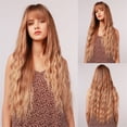 thumbnail image 4 of NARABB 32inch Light Brown With Gradient Gold High Temperature Silk Chemical Fiber Hair, 4 of 9