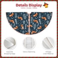 thumbnail image 3 of Sikiie Playful Foxes Forest Blues Christmas Tree Skirt, Christmas Tree Decorations, Christmas Decor, Tree Mat Decoration(30-48IN)-30", 3 of 6
