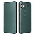 thumbnail image 2 of Feishell Flip Wallet Cover for Samsung Galaxy A05,Shockproof Slim Fit Carbon Fiber Texture PU Leather Magnetic Closure Folio Card Holder Kickstand Phone Case for Samsung Galaxy A05,Green, 2 of 11