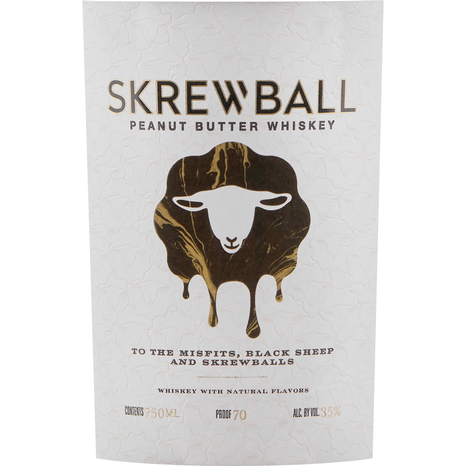 Skrewball Peanut Butter Whiskey with Natural Flavors, 750 ml Glass Bottle, 35% ABV, 1 Piece