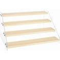 thumbnail image 3 of 4 Tier Figure Display Stand Acrylic Wood Display Stand Display Shelf Riser Model Stand with Dot Stickers for Crafts Showing Storage Display Collection 11.8x8.4x6.2, 3 of 9