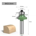 thumbnail image 3 of Precision Carbide Tipped Router Bit Chamfering 8-shank Fillet Cutter for Fine Processing Industrial Accessory Bit, 3 of 3