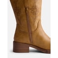 thumbnail image 4 of No Boundaries Women's Floral Embroidered Block Heel Boots, 4 of 6