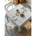 thumbnail image 6 of Grey Geometric Table Cloth, Modern White Stripe Abstract Distortion Art Waterproof Tablecloth for Square Tables, Reusable Washable Fabric Table Cover for Restaurant Kitchen Dining Tables 54"x54", 6 of 6