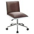 thumbnail image 1 of Pemberly Row Contemporary Fabric Ergonomic Armless Office Chair in Brown, 1 of 7