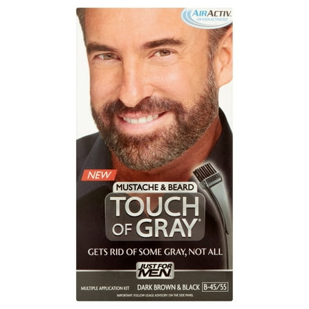 Just for Men Touch of Gray Mustache & Beard B-45/55 Dark Brown ... Just for Men Touch of Gray Mustache & Beard B-45/55 Dark Brown ...