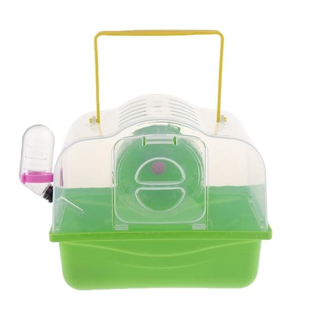 Jaula de Hámster Portátil Con Botella de Agua Yuyangstore Jaula de casa de hámster verde