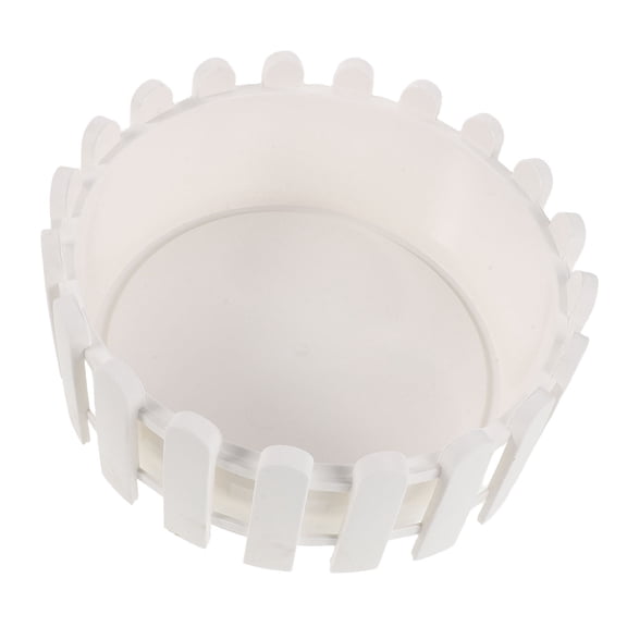 BESTYASH White Round Plastic Planter with Decorative Picket Fence for Indoor and Outdoor Garden and Home Decor