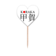 thumbnail image 1 of Koraka Japaness nombre de ciudad sol rojo bandera Etiqueta del corazón de la bandera del palillo de dientes, 1 of 3