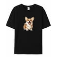 thumbnail image 6 of Men's T-Shirt Corgi Dog Cute Short Sleeve Casual Tee Classic Crew Neck T-Shirt for Men, L, 6 of 7