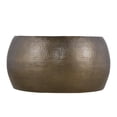 thumbnail image 4 of JERFIT 32 Inch Round Hammered Metal Coffee Table, Antique Gold Drum End Table, No Assembly Required Farmhouse Modern Center Table for Living Room, 4 of 7