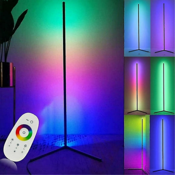 Remote Rgb Colour Changing Led Corner Floor Lamp Minimalist Mood Light