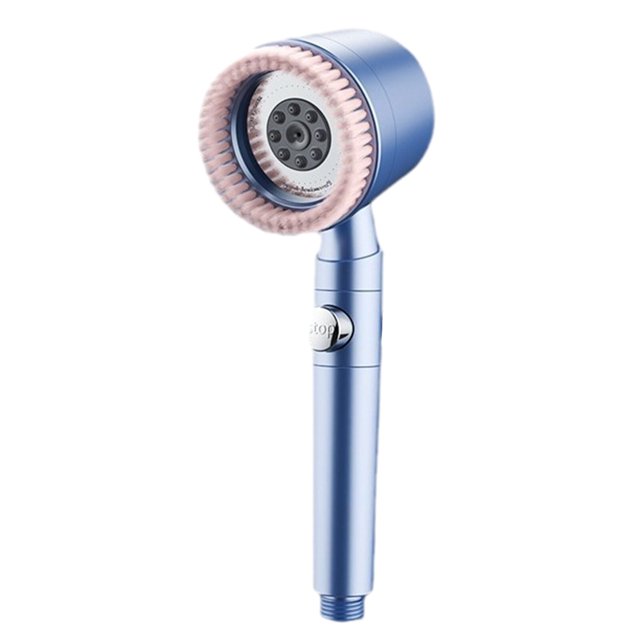 Cabezal de ducha portátil de alta presión con filtro de carbono 5 modos Azul Como se describe