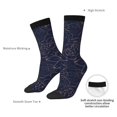 thumbnail image 4 of Rateoe Navy Dark Blue for Women Casual Calf Socks - Cute Crew Socks - Thin Soft Above Ankle Socks Size 5-11, 4 of 6