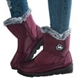 thumbnail image 5 of Water Mid Calf Winter Boots for Women with Warm Easy Side Zipper - Tread Cold Weather Outdoor Footwear, 5 of 9