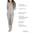 thumbnail image 3 of MeMoi Women's Leopard Print Cotton Blend Pajama Set - Womens - Female, L, Gray, 3 of 7