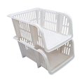 thumbnail image 1 of Macro Giant Stackable Storage Basket, Large, Set of 2, White, Office File Letter Organizer, 1 of 4
