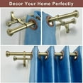 thumbnail image 4 of Antique Bronze Double Curtain Rods 36-72", "Double Window Rods with End Cap Finials, Adjustable 1-Inch Front and 5/8 Inch Back, 4 of 14