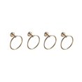 thumbnail image 1 of 4pcs Antique Gold Brass Towel Holder Bathroom Round Towel Rings Towel Rack, 1 of 5