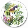 thumbnail image 2 of Designart - Rural Village On A Green Summer Day - Traditional Metal Circle Wall Art, 2 of 5