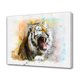 thumbnail image 1 of Póster de lienzo de acuarela de tigre feroz, decoración de dormitorio, paisaje deportivo, decoración de oficina, regalo, estilo marco, 20 x 30 cm, 1 of 8