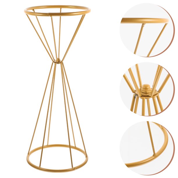 YSNOOWE Florero Decorativo Metálico Dorado Con Estilo Europeo Para En Interiores