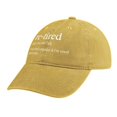 thumbnail image 7 of Re-Tired Sand Colour Hat Adjustable Funny Fashion Unisex Baseball Cap for Men Women, 7 of 7