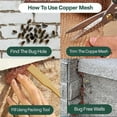 thumbnail image 6 of Copper Mesh Rodent Control Kit, 5 Inch X 35ft Rustproof Copper Wool Blend, DIY Hole Filler, Complete Tool for Mice, 6 of 7