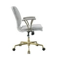 thumbnail image 3 of Scranton & Co Chaise en Cuir Pleine Fleur Blanc Vintage et Chrome, 3 of 5