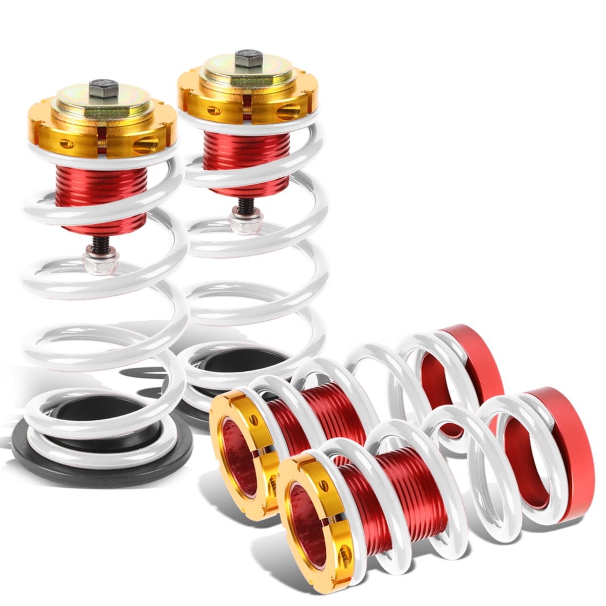 Front + Rear Coilover Springs Kit For 88-00 Honda Civic, CRX, Integra – Silver, Speed Daddy