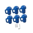 thumbnail image 4 of Ethern 6 Pieces Trampoline Pole Covers Protective Covers Enclosure Cap Connector Parts Blue with 6pcs, 4 of 9