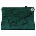 thumbnail image 4 of Dteck Smart Cover for iPad 10.2 8th 2020 / 7th 2019, Butterfly Embossed Leather Wallet Magnetic Stand Folio Protective Case with Sleep/Wake Pencil Holder for Apple iPad 10.2 Inch, Green, 4 of 5