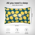 thumbnail image 4 of KLL Lemon Pattern Silk Pillowcase for Hair and Skin Standard Size 20"X 30" Soft Breathable Pillow Covers for Sleeping, 4 of 7