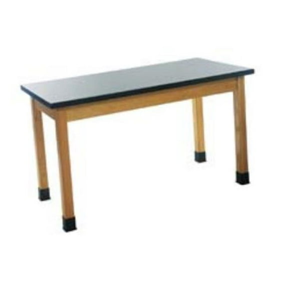 Diversified Woodcrafts P7906K30L 42 in. x 60 in. Table with 1 in. Epoxy Top - Oak