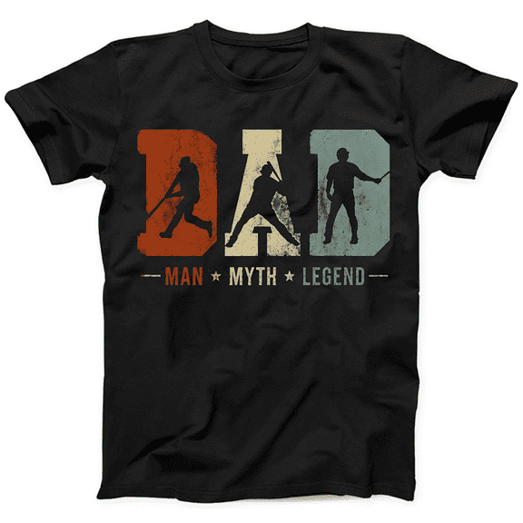 Men’s Baseball Dad T-Shirt Cool Graphic Tee Gift for Father’s Day 2026, Gift Shirt Keepsake Style 4