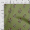 thumbnail image 1 of oneOone Cotton Cambric Fabric Leaves & Floral Block Print Fabric By The Yard 56 Inch Wide, 1 of 4