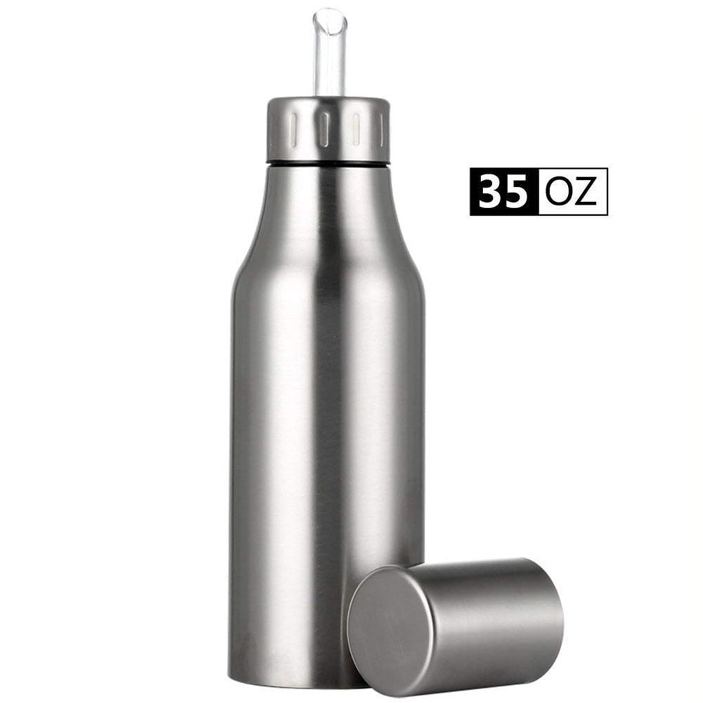 Plastic Easy Flow Plastic Oil and Vinegar Container Dispenser//Pourer Bottle for Kitchen Pack of 2 1000ml, 1 L