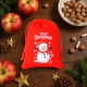 thumbnail image 4 of Decoraciones navideñas, adornos navideños, regalos navideños. Bolsa de regalo navideña de terciopelo rojo con cordón, bolsa estampada para dulces y galletas, bolsas de tela para regalos., 4 of 7