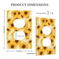 thumbnail image 3 of Haiem Vintage Marble Pattern Sunflower Pattern Decorative Wall Plates, 1-Gang 5.0" x3.0", Unbreakable Thermoplastic Faceplate Cover for Decorator Receptacle Outlet & Switch-Style S, 3 of 6