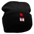 thumbnail image 4 of Floating Gift Embroidered 12 Inch Long Knitted Beanie - Black OSFM, 4 of 5