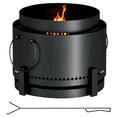thumbnail image 1 of Outsunny Smokeless Fire Pit, Portable Firepit with Poker, Black, 1 of 10